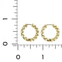 18K Yellow Gold Inside Outside Diamond Hoop Earrings, 18k yellow gold, Long's Jewelers