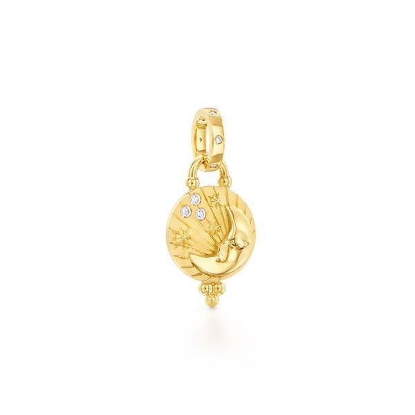 18K yellow gold Lune diamond necklace