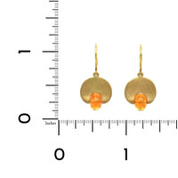18K Yellow Gold Mandarin Garnet Drop Earrings,18k yellow gold, Long's Jewelers