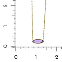 18K  Yellow Gold Marquise Amethyst Necklace, yellow gold, Long's Jewelers