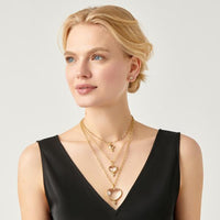 Temple St. Clair 18K Yellow Gold Medium Heart Shape Crystal and Diamond Pendant