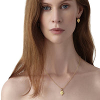 18K Yellow Gold Mini Sole Sun Pendant, yellow gold, Long's Jewelers