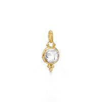 18K Yellow Gold Moonface Crystal and Diamond PendantGold, Long's Jewelers