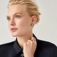 Temple St. Clair 18K Yellow Gold Moonstone and Sapphire Ring
