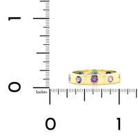 Penny Preville 18K Yellow Gold Multi Sapphire Burnish Set Ring