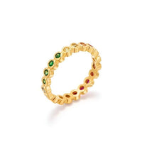 18K Yellow Gold Multi Sapphire Eternity Band, Gold, Long's Jewelers