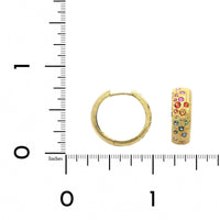 Penny Preville 18K Yellow Gold Multi Sapphire Huggie Earrings