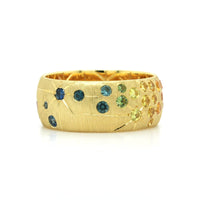 18K Yellow Gold Multi Sapphire Star Set Ring, Gold, Long's Jewelers