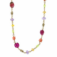 18K Yellow Gold Multi Stone Bead Necklace, 18K Yellow Gold, Long's Jewelers