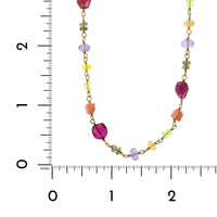 18K Yellow Gold Multi Stone Bead Necklace, 18K Yellow Gold, Long's Jewelers