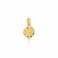 18K Yellow Gold Multi Stone Pendant, yellow gold, Long's Jewelers