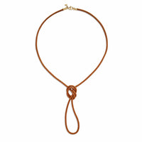18K Yellow Gold Natural Leather Cord Necklace, yellow gold, Long's Jewelers