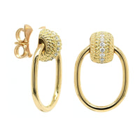 18K Yellow Gold Opera Diamond Drop Earrings, Yellow Gold, Long's Jewelers