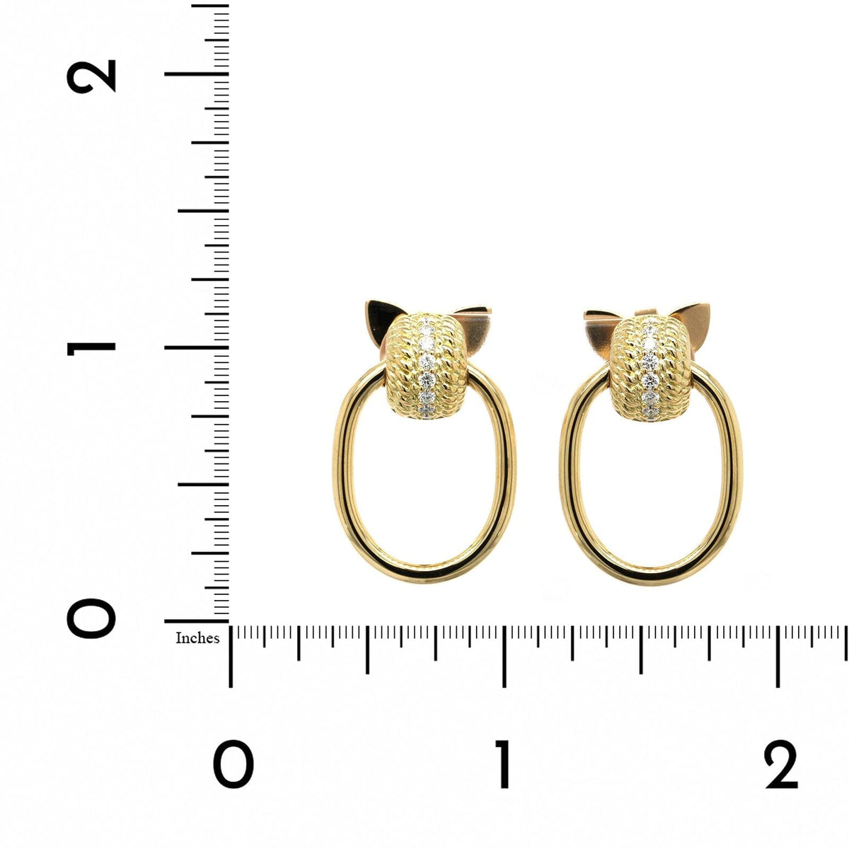 18K Yellow Gold Opera Diamond Drop Earrings, Yellow Gold, Long's Jewelers