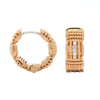 18K Yellow Gold Opera Diamond Huggie Earrings, Yellow Gold, Long's Jewelers