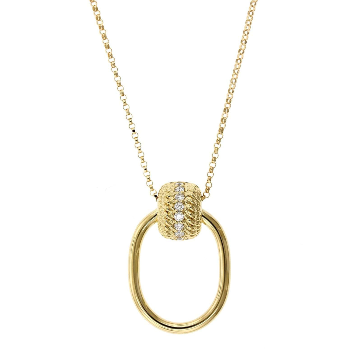 18K Yellow Gold Opera Diamond Pendant, Yellow Gold, Long's Jewelers