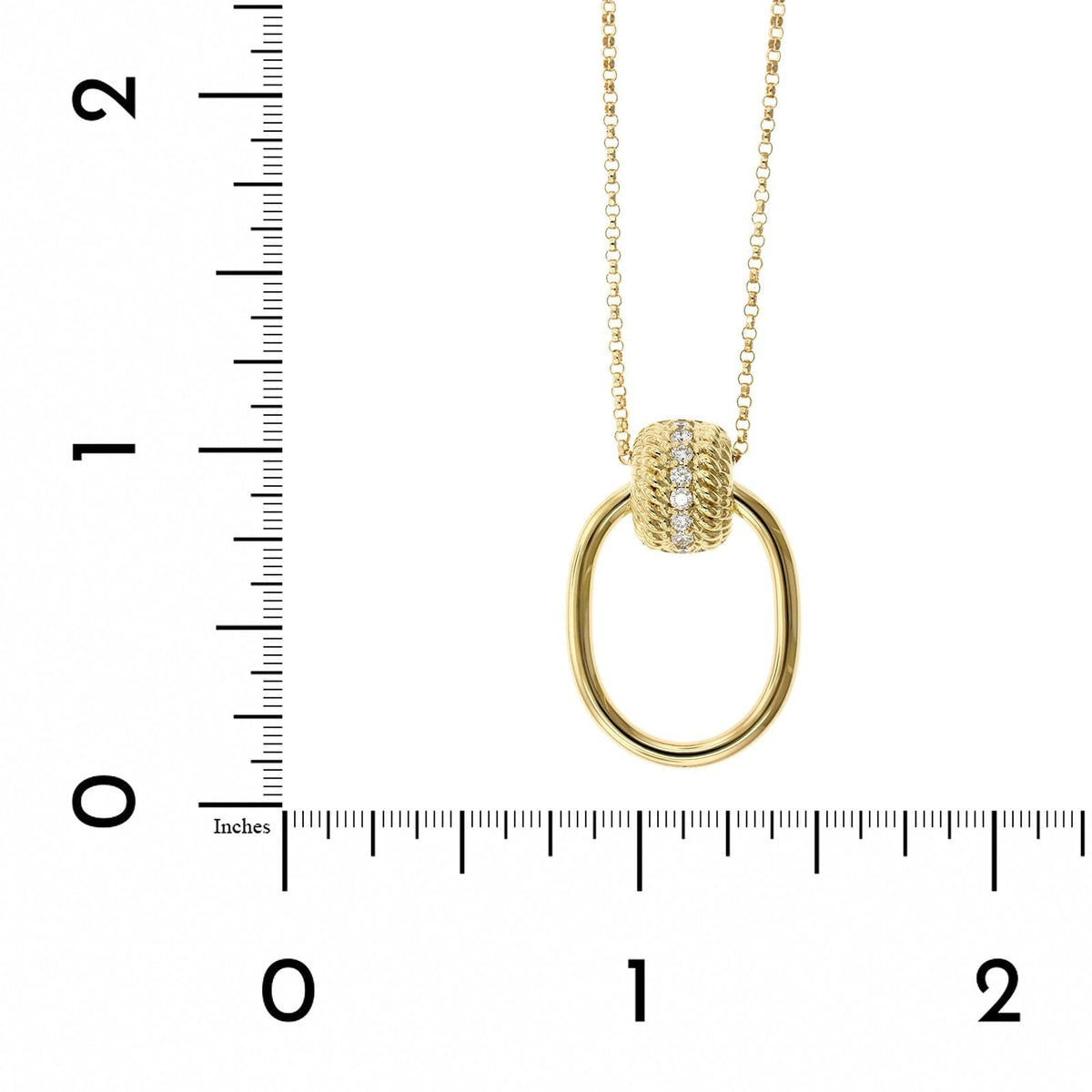 18K Yellow Gold Opera Diamond Pendant, Yellow Gold, Long's Jewelers