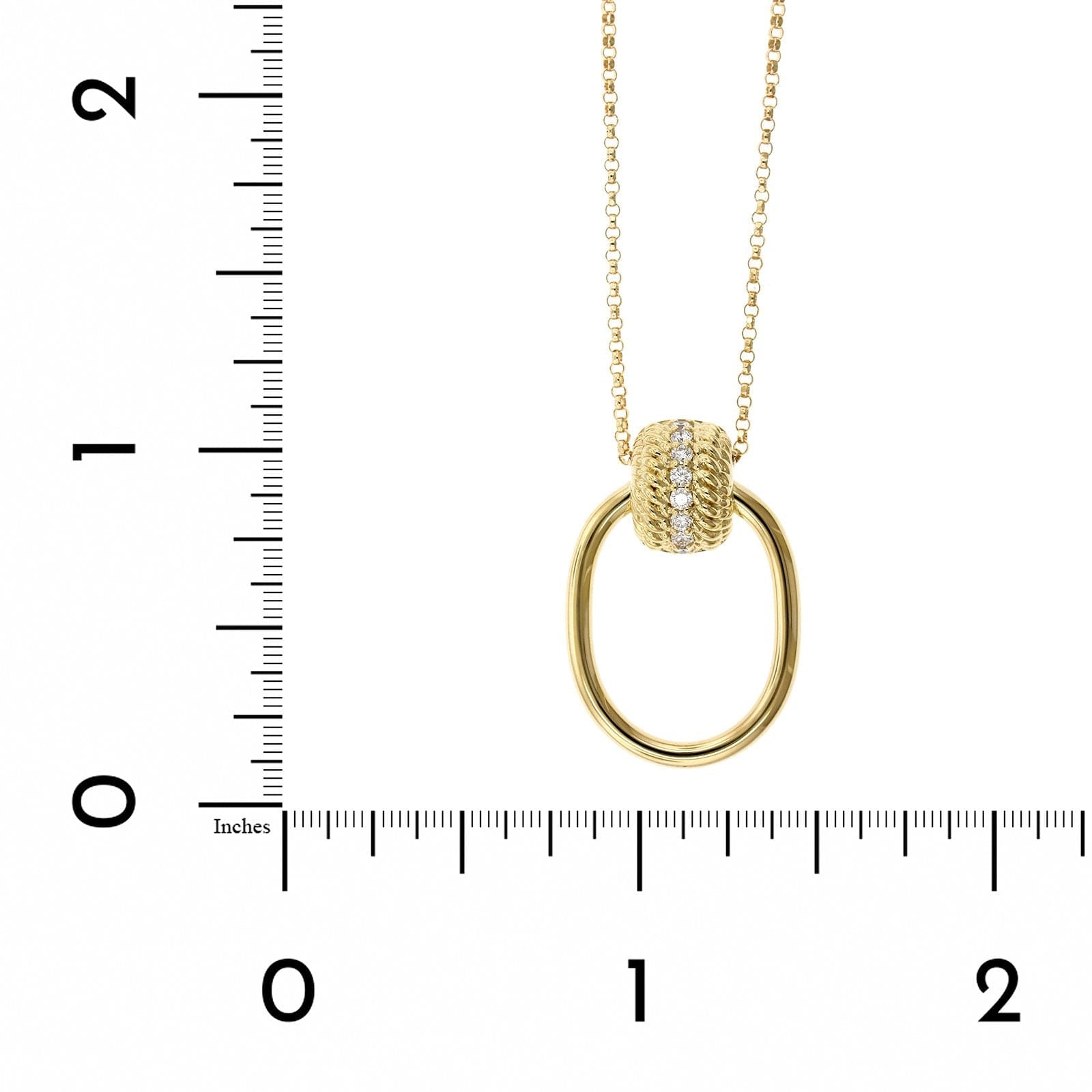 18K Yellow Gold Opera Diamond Pendant, Yellow Gold, Long's Jewelers