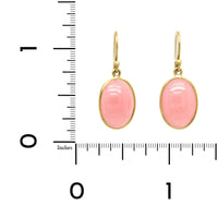 18K Yellow Gold Oval Guava Quartz Drop Earrings, Yellow Gold, Long's Jewelers