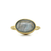 18K Yellow Gold Oval Labradorite Ring, yellow gold, Long's Jewelers