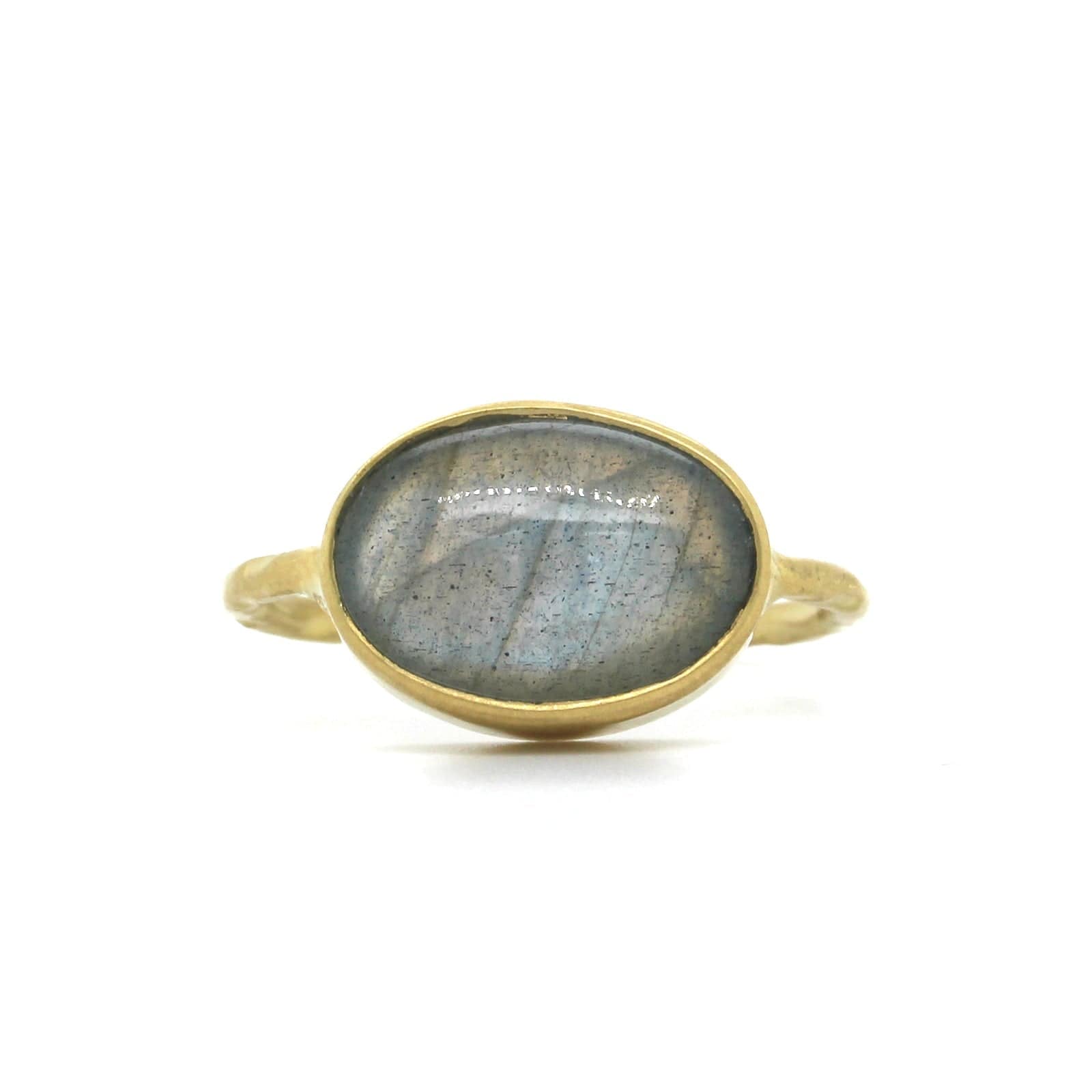 18K Yellow Gold Oval Labradorite Ring, yellow gold, Long's Jewelers