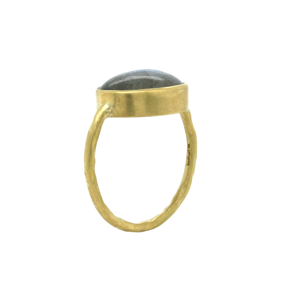 18K Yellow Gold Oval Labradorite Ring, yellow gold, Long's Jewelers