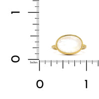 18K Yellow Gold Oval Rainbow Moonstone Pendant, yellow gold, Long's Jewelers