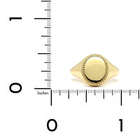 Penny Preville 18K Yellow Gold Oval Signet Ring