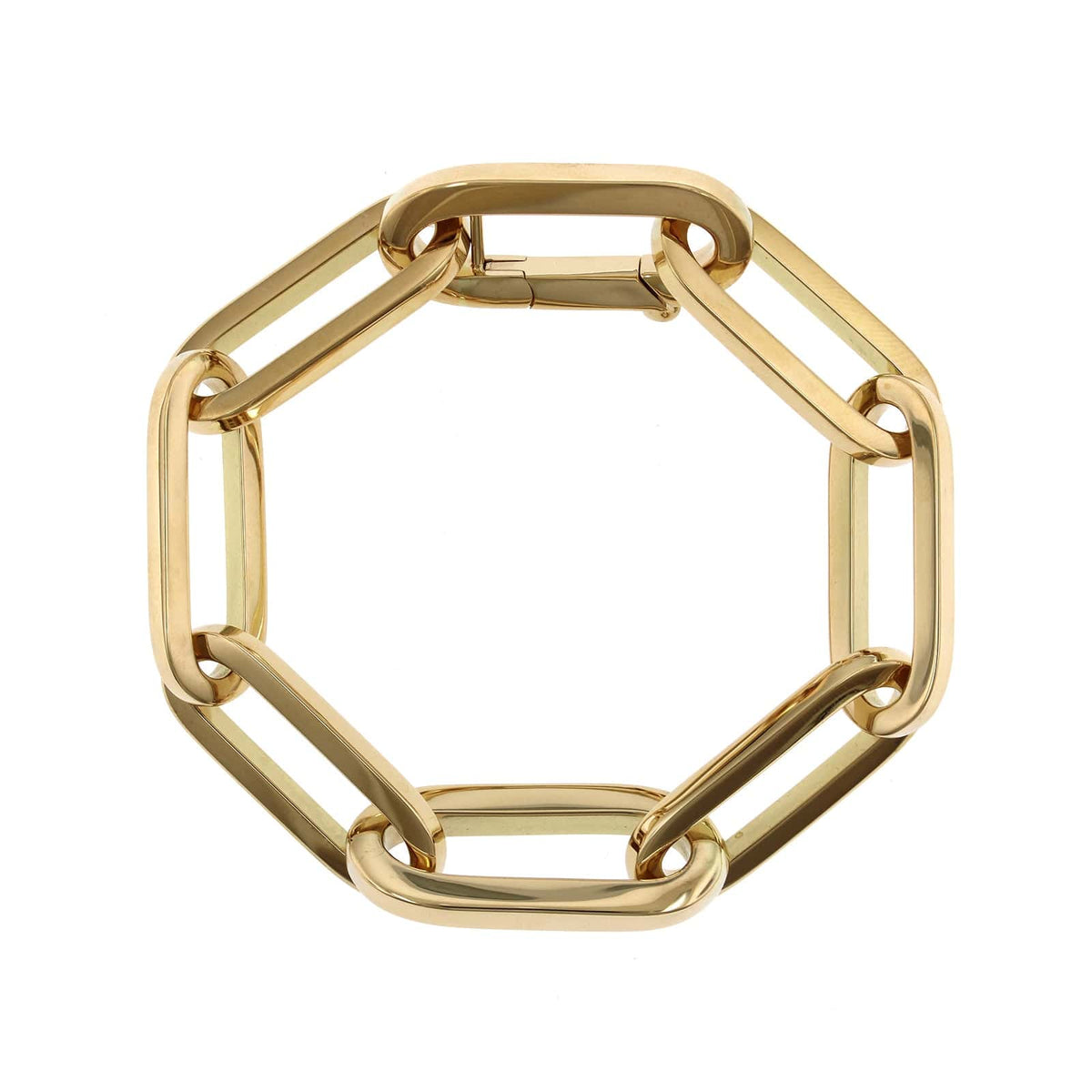 18K Yellow Gold Paperclip Bracelet, Gold, Long's Jewelers