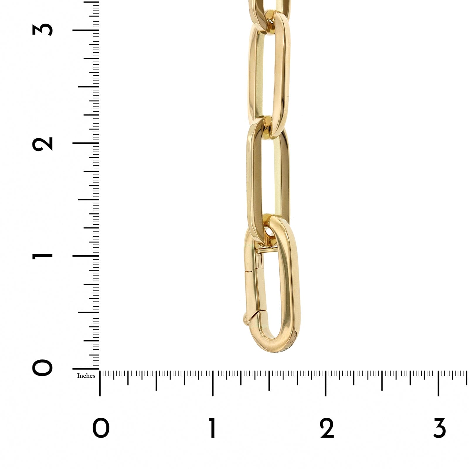 18K Yellow Gold Paperclip Bracelet, Gold, Long's Jewelers