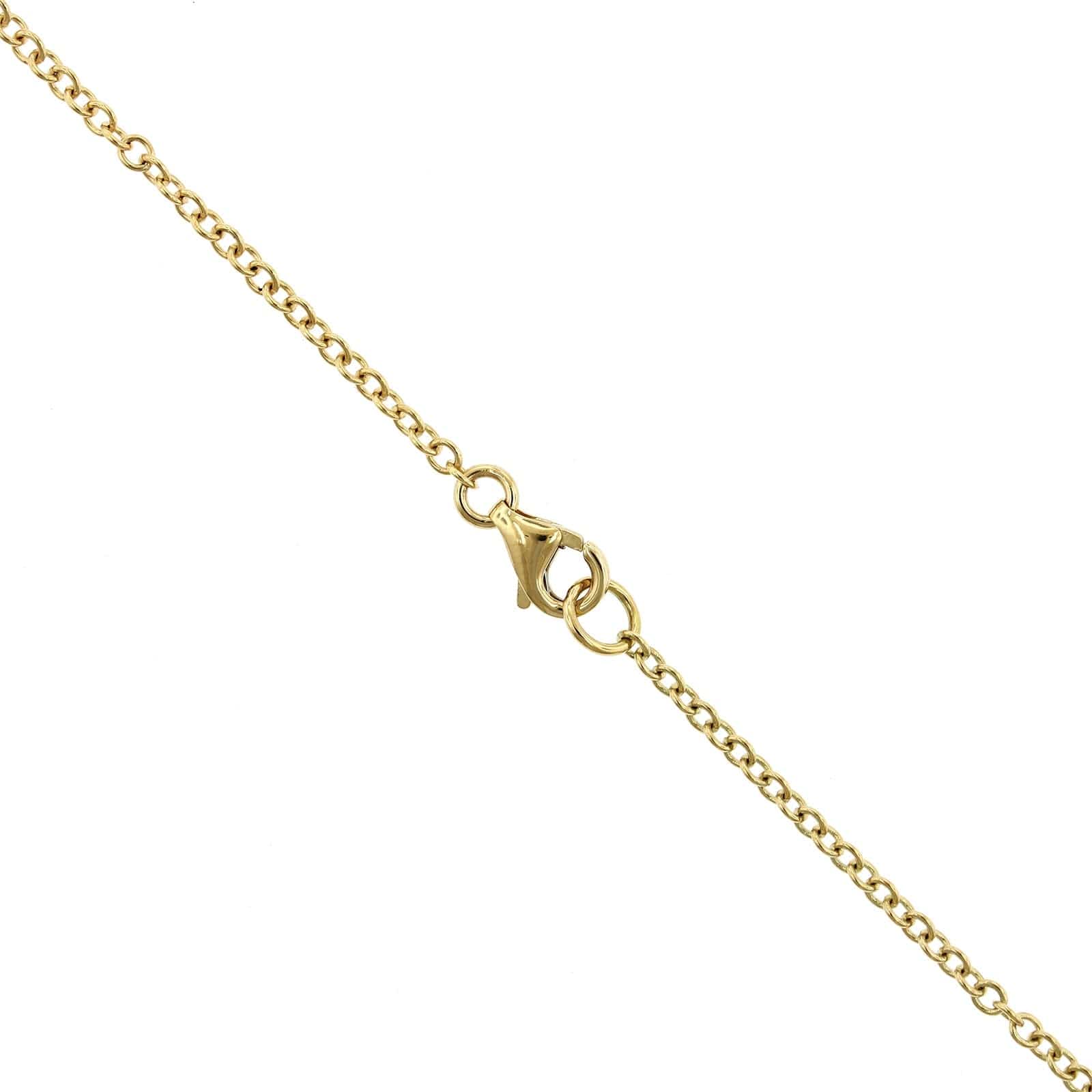18K Yellow Gold Pave Diamond Disc Pendant, 18k yellow gold, Long's Jewelers