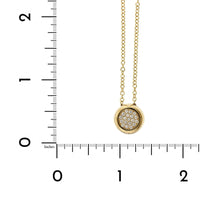 18K Yellow Gold Pave Diamond Disc Pendant, 18k yellow gold, Long's Jewelers