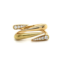 18K Yellow Gold Pave Diamond Open Ring, Yellow Gold, Long's Jewelers