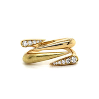 18K Yellow Gold Pave Diamond Open Ring, Yellow Gold, Long's Jewelers