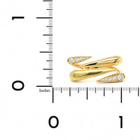 Etho Maria 18K Yellow Gold Pave Diamond Open Ring