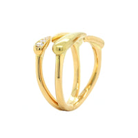 Etho Maria 18K Yellow Gold Pave Diamond Open Ring