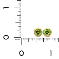 18K Yellow Gold Peridot Stud Earrings, 18k yellow gold, Longs's Jewelers