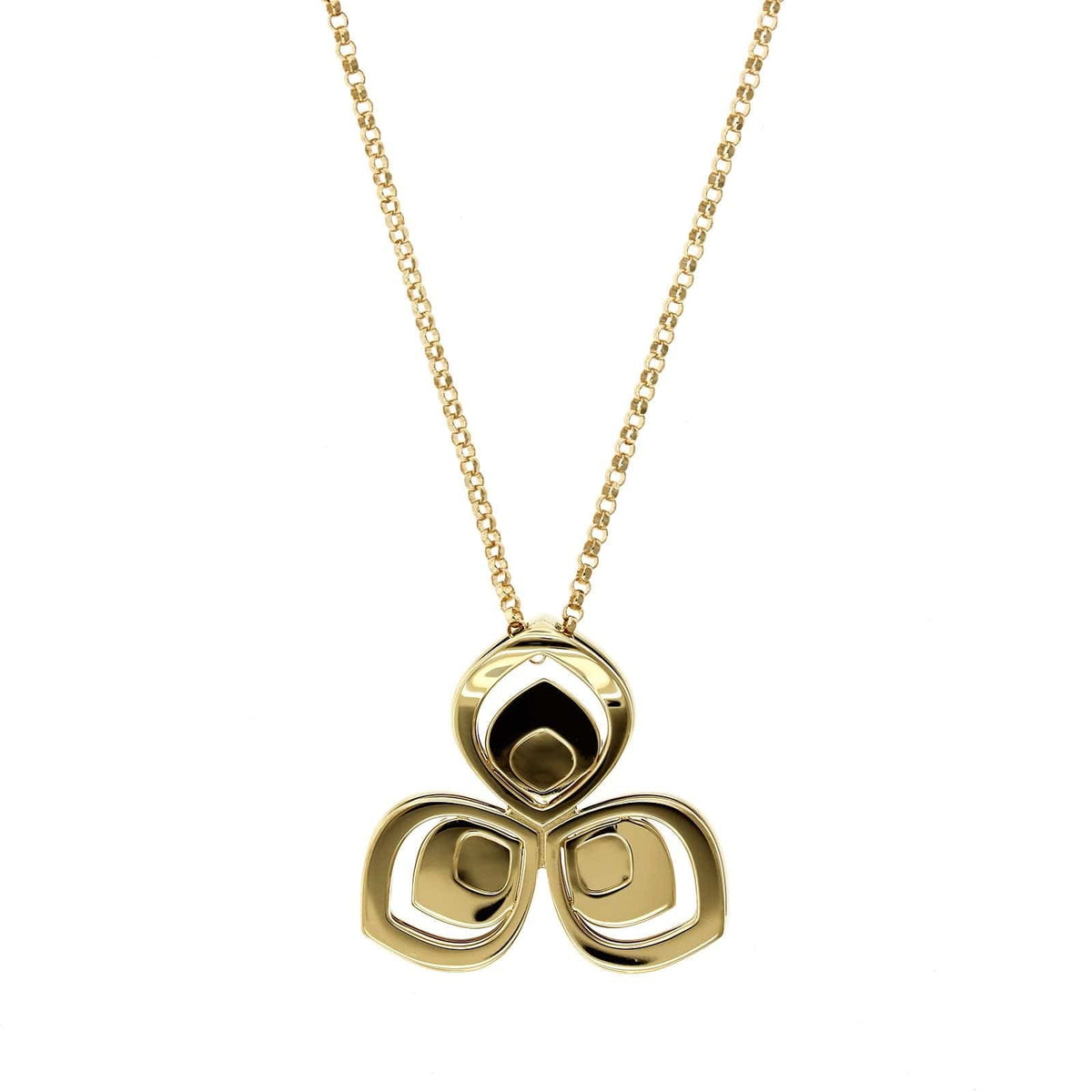 18K Yellow Gold Petal Diamond Pendant, Yellow Gold, Long's Jewelers