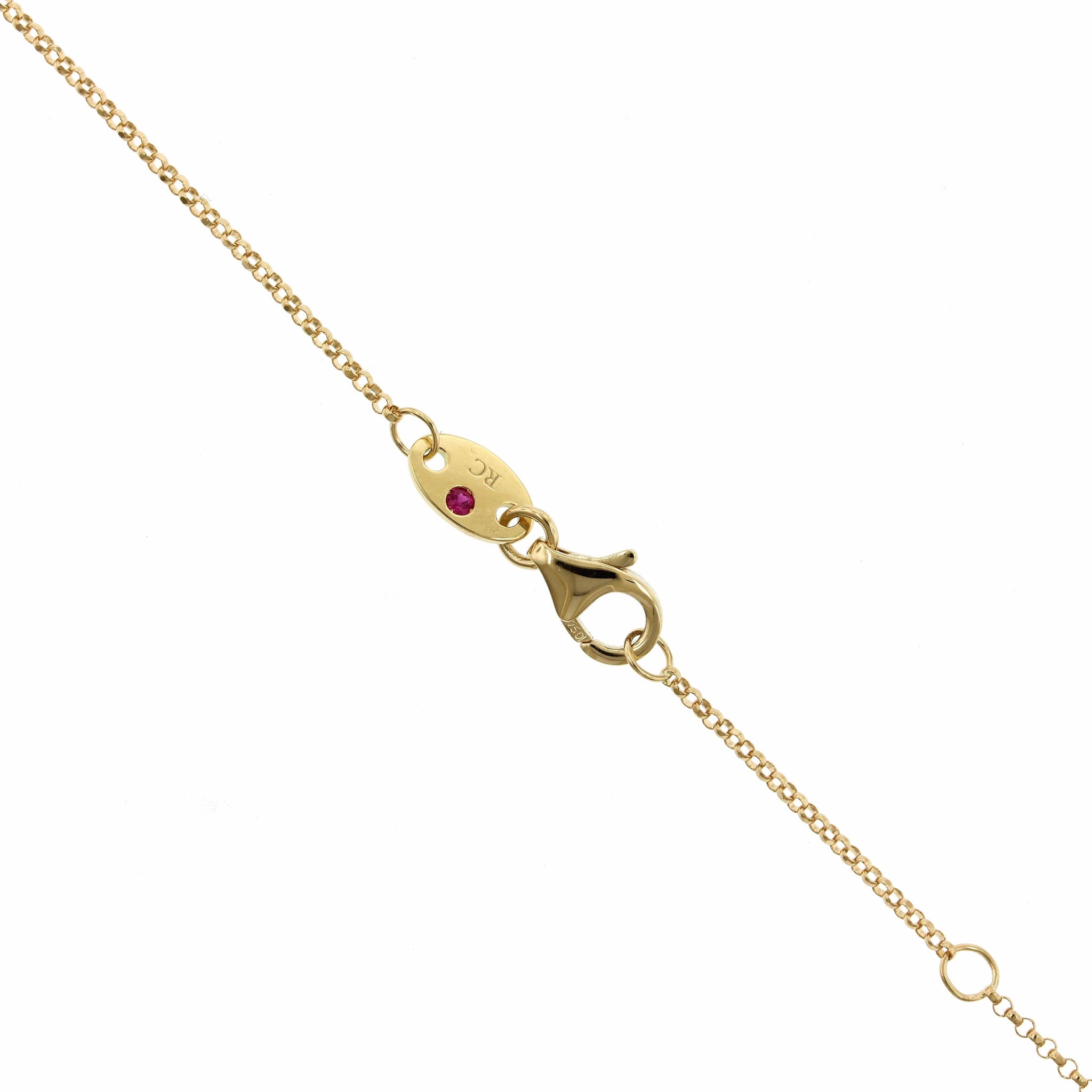 18K Yellow Gold Petal Diamond Pendant, Yellow Gold, Long's Jewelers