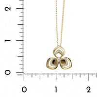 18K Yellow Gold Petal Diamond Pendant, Yellow Gold, Long's Jewelers