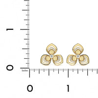 18K Yellow Gold Petal Diamond Stud Earrings, Yellow Gold, Long's Jewelers