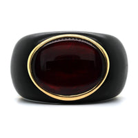 18K Yellow Gold Pink Tourmaline Ebony Cuff Bracelet, 18k yellow gold, Long's Jewelers
