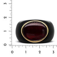 18K Yellow Gold Pink Tourmaline Ebony Cuff Bracelet, 18k yellow gold, Long's Jewelers