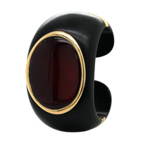 18K Yellow Gold Pink Tourmaline Ebony Cuff Bracelet, 18k yellow gold, Long's Jewelers