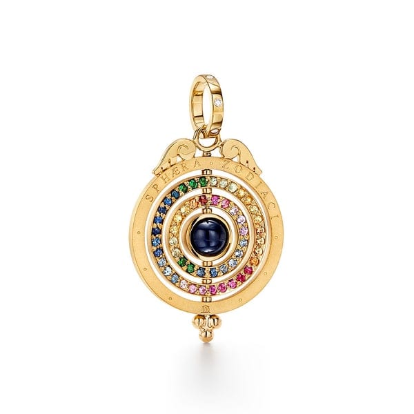 18K Yellow Gold Rainbow Sapphire Pendant, Yellow Gold, Long's Jewelers