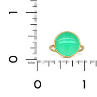18K Yellow Gold Round Chrysoprase Ring, yellow gold, Long's Jewelers