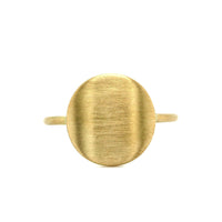 18K Yellow Gold Round Disc Ring, Yellow Gold, Long's Jewelers