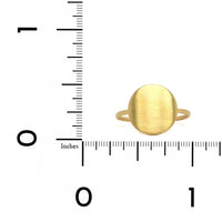 18K Yellow Gold Round Disc Ring