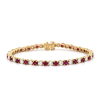 18K Yellow Gold Ruby and Diamond Tennis Bracelet, 18K Yellow Gold, Long's Jewelers