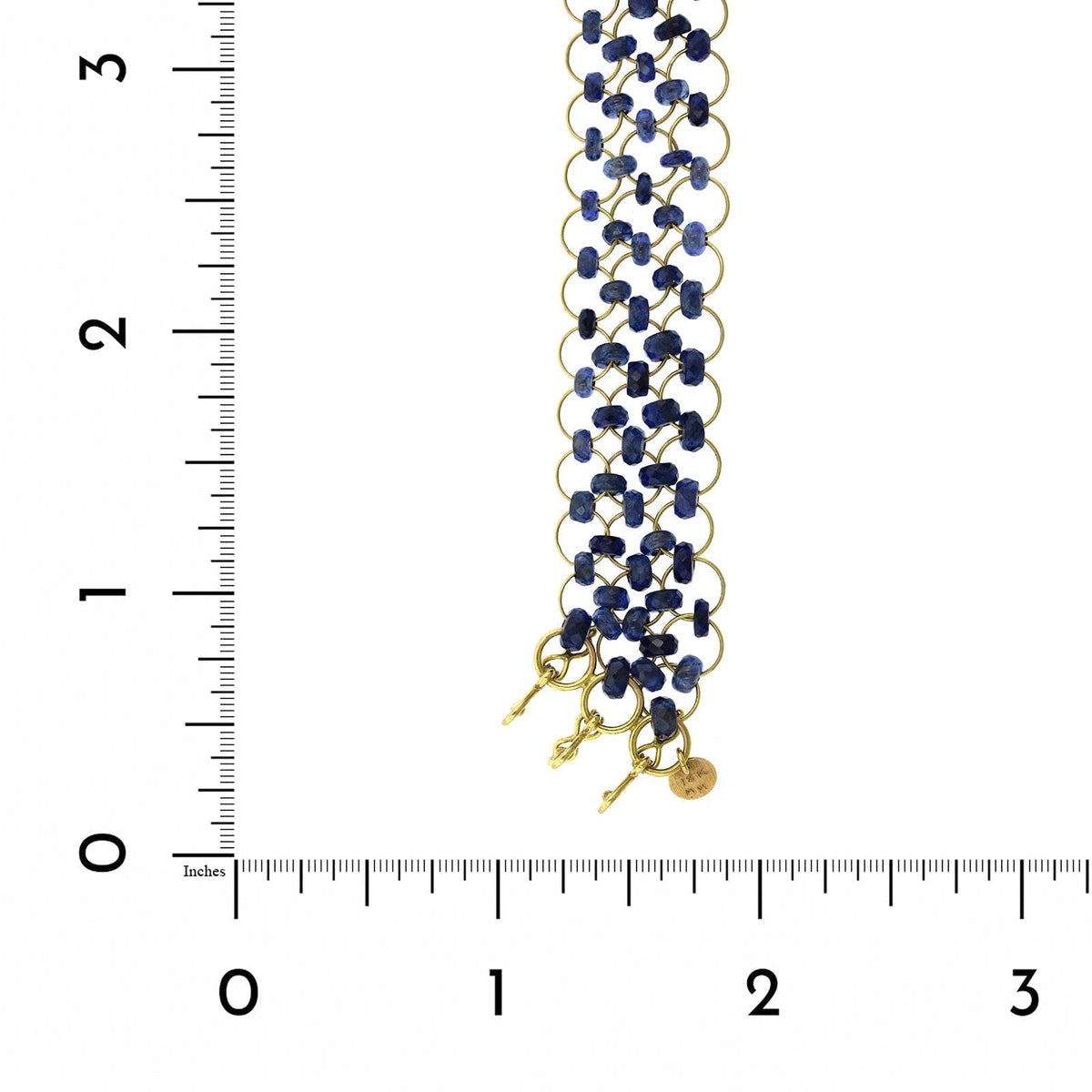 18K Yellow Gold Sapphire Bead 3 Row Necklace,18k yellow gold, Long's Jewelers